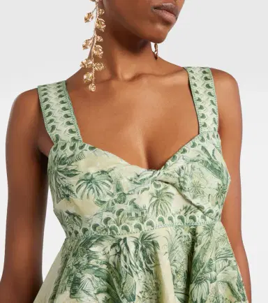 ALÉMAIS Alémais Sara printed linen minidress | Thumbnail 4