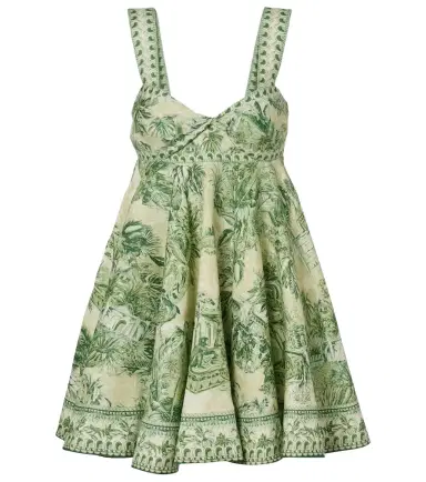 ALÉMAIS Alémais Sara printed linen minidress | Thumbnail 1