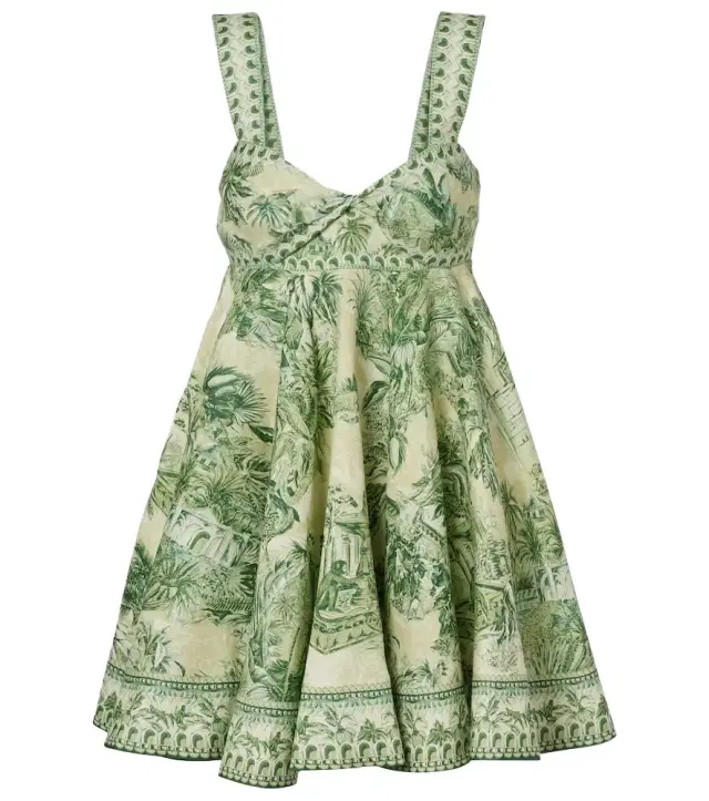 Alémais Sara printed linen minidress