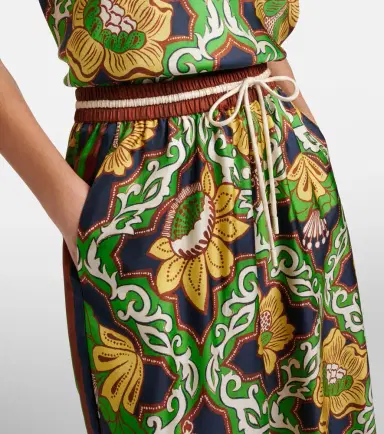 ALÉMAIS Alémais Liana printed silk satin palazzo pants | Thumbnail 3