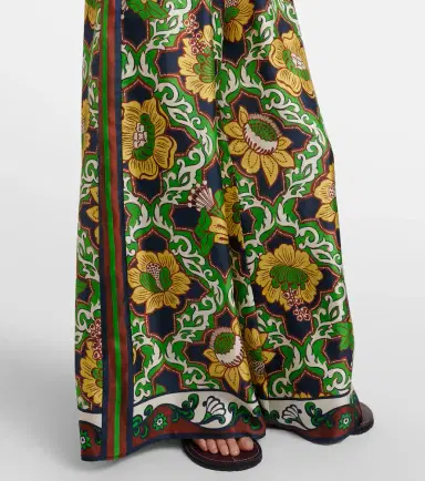 ALÉMAIS Alémais Liana printed silk satin palazzo pants | Thumbnail 4