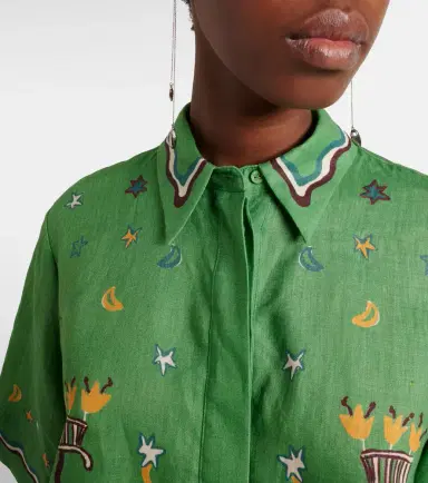 ALÉMAIS Alémais Sun Dancer printed linen shirt | Thumbnail 5