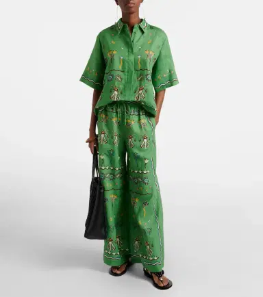 ALÉMAIS Alémais Sun Dancer printed linen shirt | Thumbnail 6