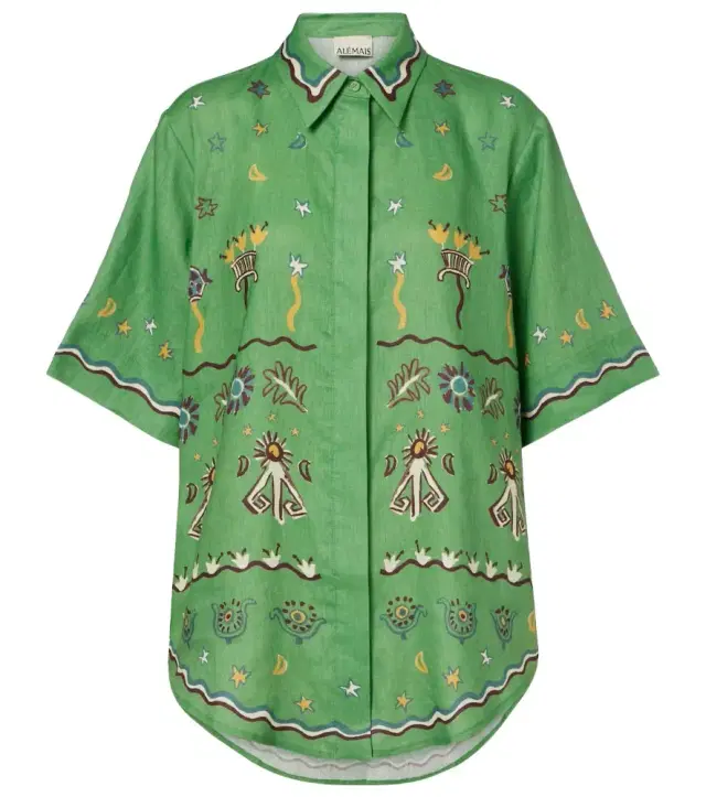 Alemais Alémais Sun Dancer printed linen shirt