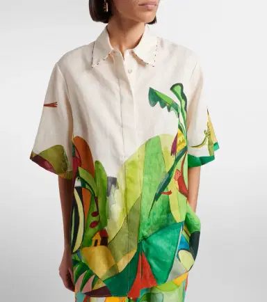 ALÉMAIS Alémais x Mokshini linen bowling shirt | Thumbnail 5