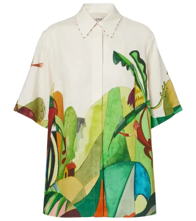 Alémais x Mokshini linen bowling shirt