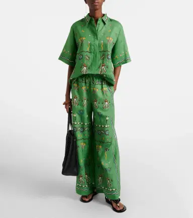 ALÉMAIS Alémais Sun Dancer linen wide-leg pants | Thumbnail 2