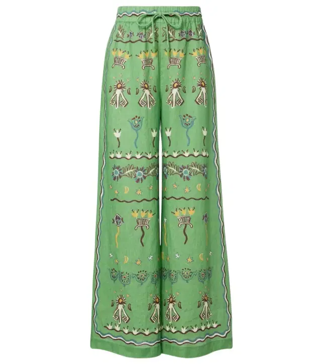 Alemais Alémais Sun Dancer linen wide-leg pants