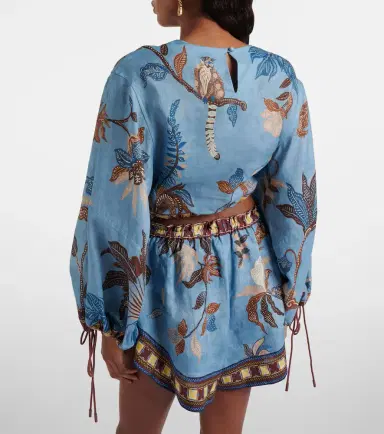 ALÉMAIS Alémais Georgie cropped printed top | Thumbnail 5