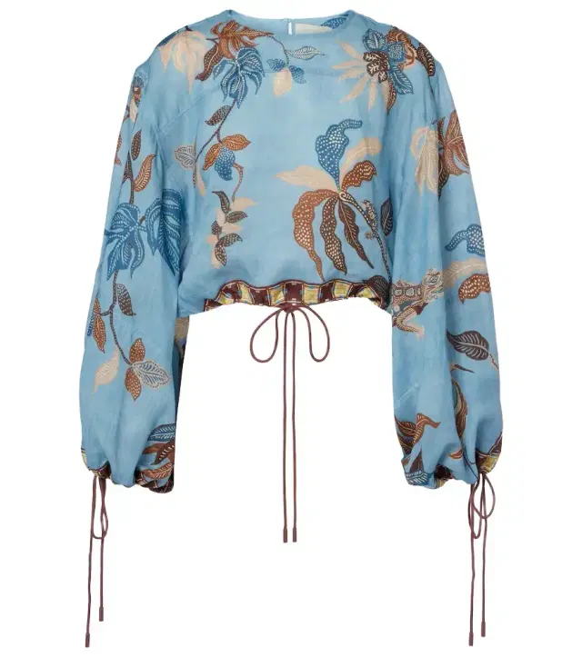 Alémais Georgie cropped printed top
