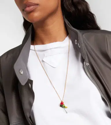 Prada Logo pendant necklace | Thumbnail 4