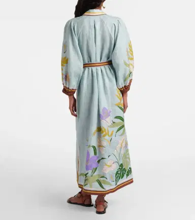 Alemais Alémais Belted floral linen shirt dress | Thumbnail 3 Alemais Alémais Belted floral linen shirt dress | Thumbnail 3