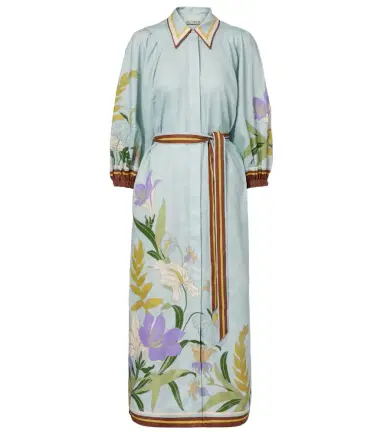Alemais Alémais Belted floral linen shirt dress | Thumbnail 1 Alemais Alémais Belted floral linen shirt dress | Thumbnail 1