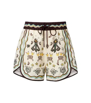 ALÉMAIS Alémais Sun Dancer printed linen shorts | Thumbnail 1