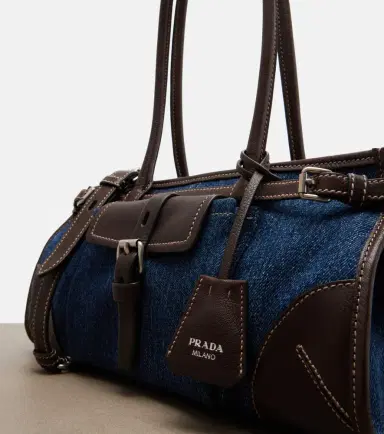 Prada Bonnie Medium denim shoulder bag | Thumbnail 4 Prada Bonnie Medium denim shoulder bag | Thumbnail 4
