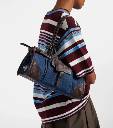 Prada Bonnie Medium denim shoulder bag | Thumbnail 6 Prada Bonnie Medium denim shoulder bag | Thumbnail 6