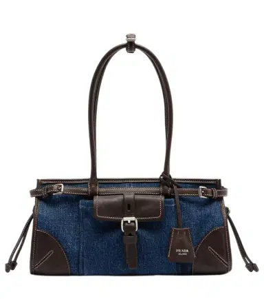 Prada Bonnie Medium denim shoulder bag | Thumbnail 1 Prada Bonnie Medium denim shoulder bag | Thumbnail 1