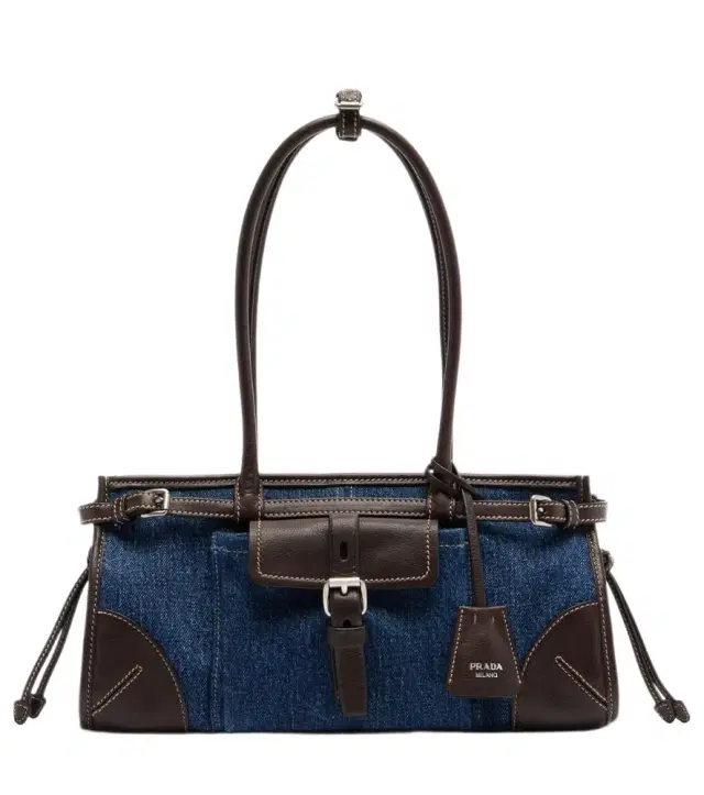 Prada Bonnie Medium denim shoulder bag