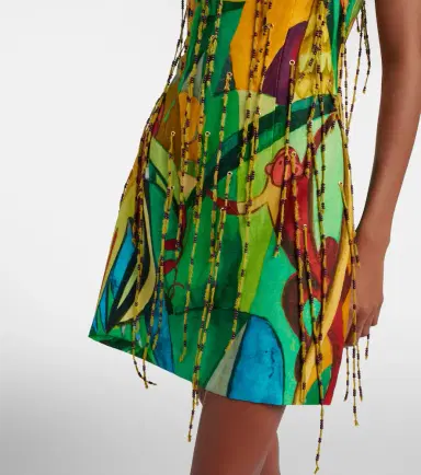 ALÉMAIS Alémais Mokshini beaded linen-blend minidress | Thumbnail 5
