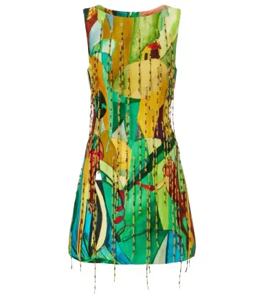 ALÉMAIS Alémais Mokshini beaded linen-blend minidress | Thumbnail 1