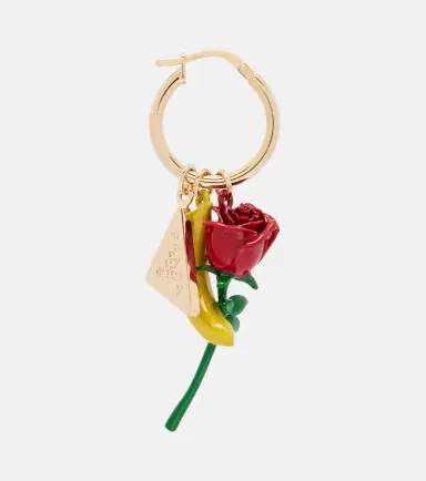 Prada Embellished enamel hoop earrings | Thumbnail 4 Prada Embellished enamel hoop earrings | Thumbnail 4