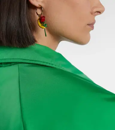 Prada Embellished enamel hoop earrings | Thumbnail 5 Prada Embellished enamel hoop earrings | Thumbnail 5