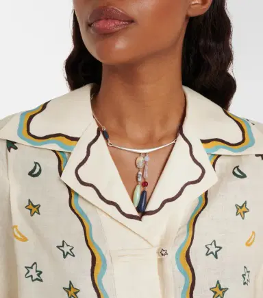 ALÉMAIS Alémais Antoinette printed linen shirt | Thumbnail 5