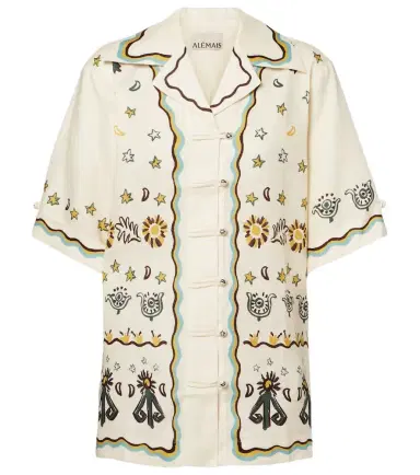 ALÉMAIS Alémais Antoinette printed linen shirt | Thumbnail 1