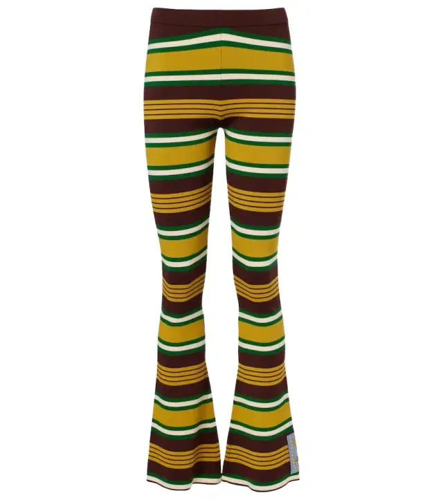 Alemais Alémais Clover knitted striped flared pants