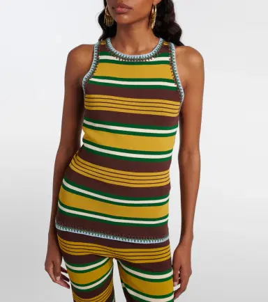 ALÉMAIS Alémais Clover knitted striped tank top | Thumbnail 6