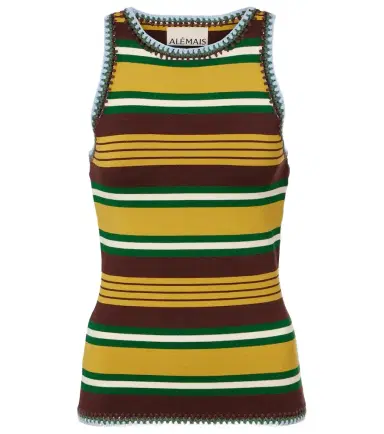 ALÉMAIS Alémais Clover knitted striped tank top | Thumbnail 1