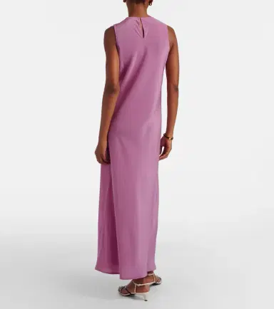 Asceno Valencia silk crêpe maxi dress | Thumbnail 3