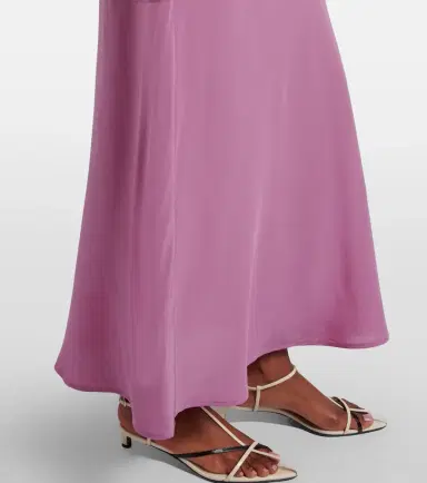 Asceno Valencia silk crêpe maxi dress | Thumbnail 4