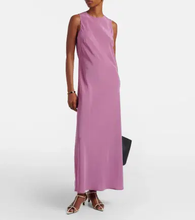 Asceno Valencia silk crêpe maxi dress | Thumbnail 5