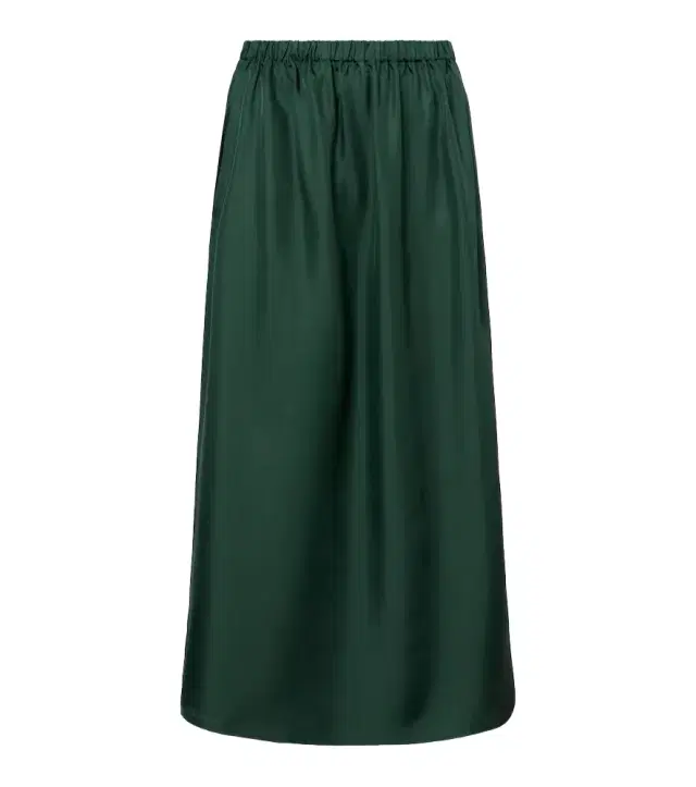 Roma silk twill maxi skirt