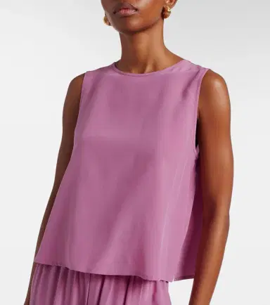 Asceno Sofia silk crêpe tank top | Thumbnail 2