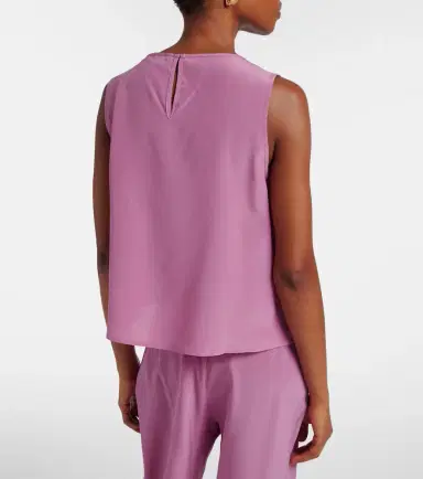 Asceno Sofia silk crêpe tank top | Thumbnail 3