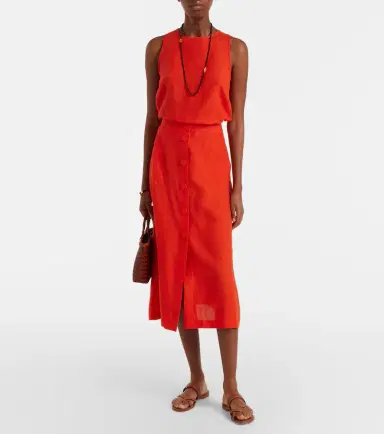 Eres Amusante linen midi skirt | Thumbnail 3 Eres Amusante linen midi skirt | Thumbnail 3