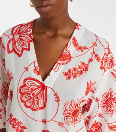 Eres Levia embroidered cotton-blend minidress | Thumbnail 2