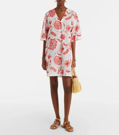Eres Levia embroidered cotton-blend minidress | Thumbnail 5
