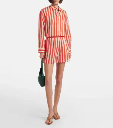 Eres Twins striped cotton voile shorts | Thumbnail 4