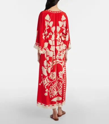 Eres Holi belted printed silk kaftan | Thumbnail 3