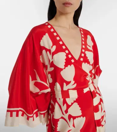 Eres Holi belted printed silk kaftan | Thumbnail 5