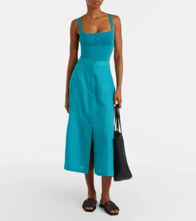 Eres Amusante linen midi skirt | Thumbnail 2