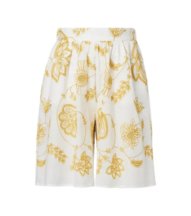 Eres Chandra embroidered cotton-blend Bermuda shorts