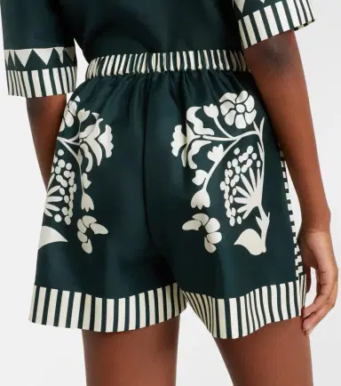 Eres Arjun printed silk twill shorts | Thumbnail 2