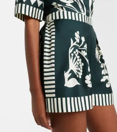 Eres Arjun printed silk twill shorts | Thumbnail 3