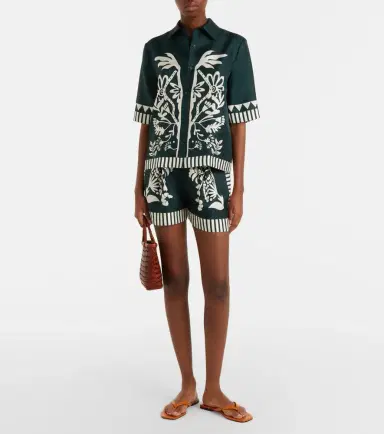 Eres Arjun printed silk twill shorts | Thumbnail 4