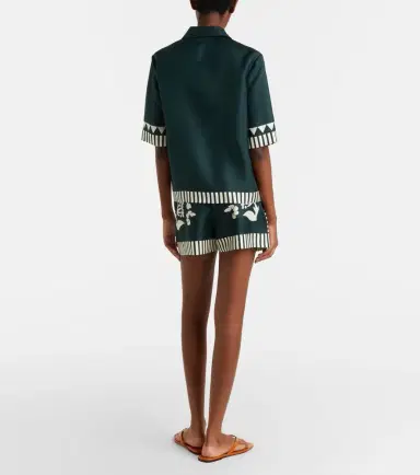 Eres Arjun printed silk twill shorts | Thumbnail 5