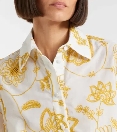 Eres Izana embroidered cotton-blend shirt | Thumbnail 2 Eres Izana embroidered cotton-blend shirt | Thumbnail 2